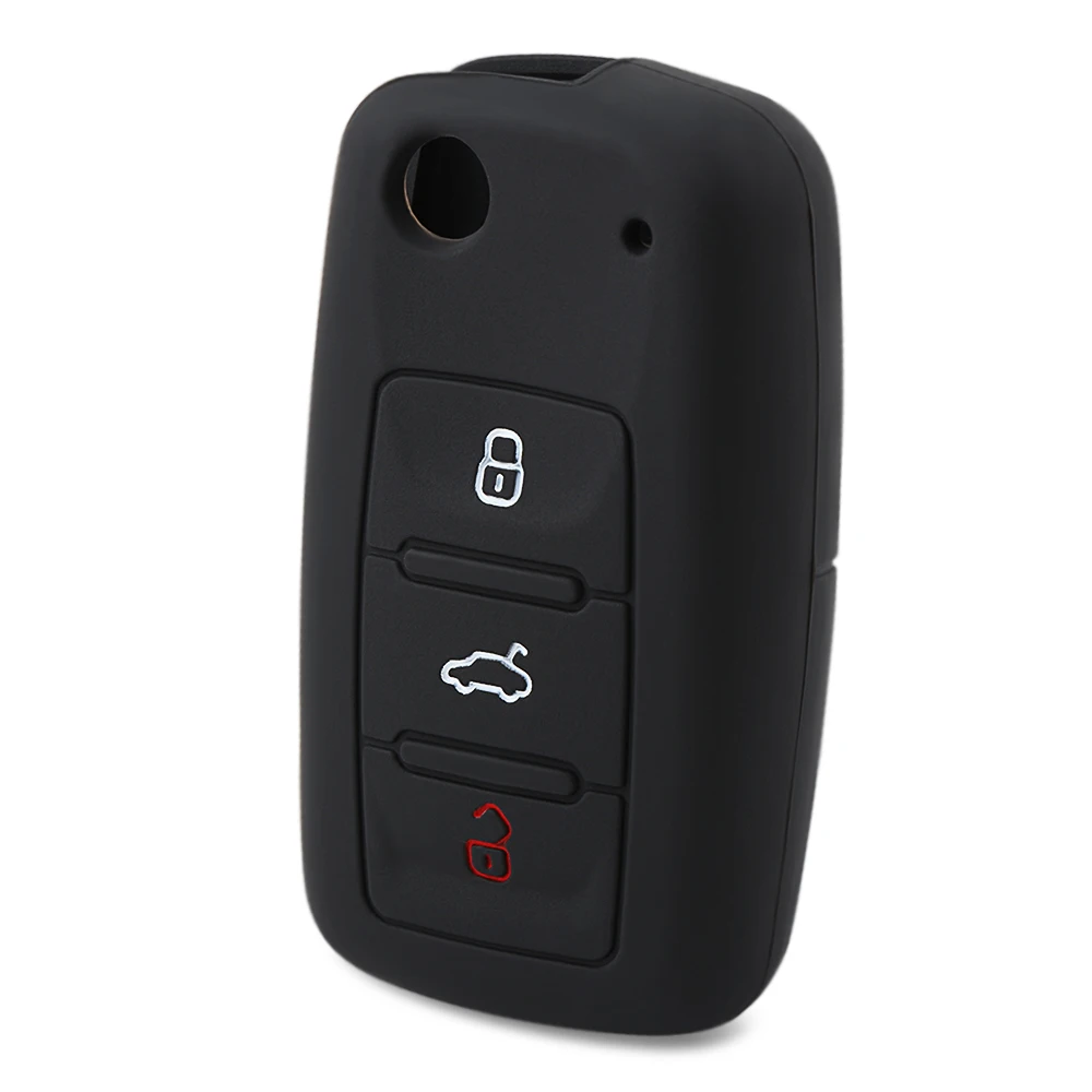 Silicone Car Key Case Cover for VW Volkswagen Golf 4 5 6 Bora Jetta POLO Passat B5 B6 Skoda Superb Octavia Fabia SEAT Ibiza Leon