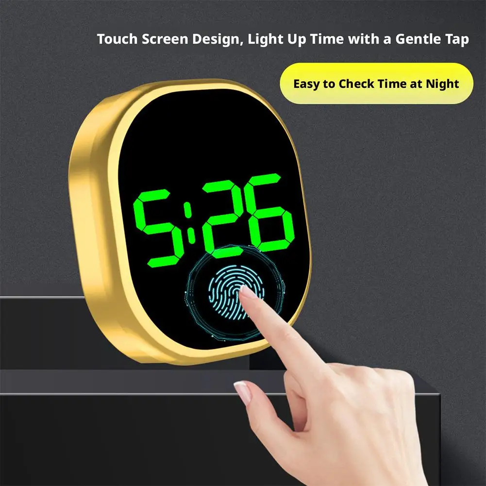 Fashionable Car LED Clock Touch-Control Dashboard Watch with LED Display Light for Fridge RV Classroom Travel Vehicle 6