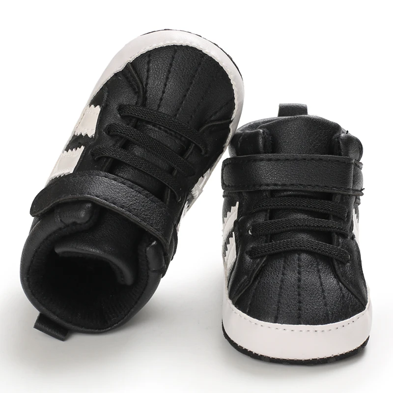 Black Fashion Casual Shoes Newborn Boys And Girls Non Slip First Walkers Infants Toddlers Comfortable Crib Shoes Kids Sneaker 5