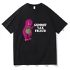 Commit Tax Fraud T Shirt Harajuku Cartoon Letter Printing T Shirt Graphic Casual Crew Neck Short Sleeve Plus Size T Shirt Women 1