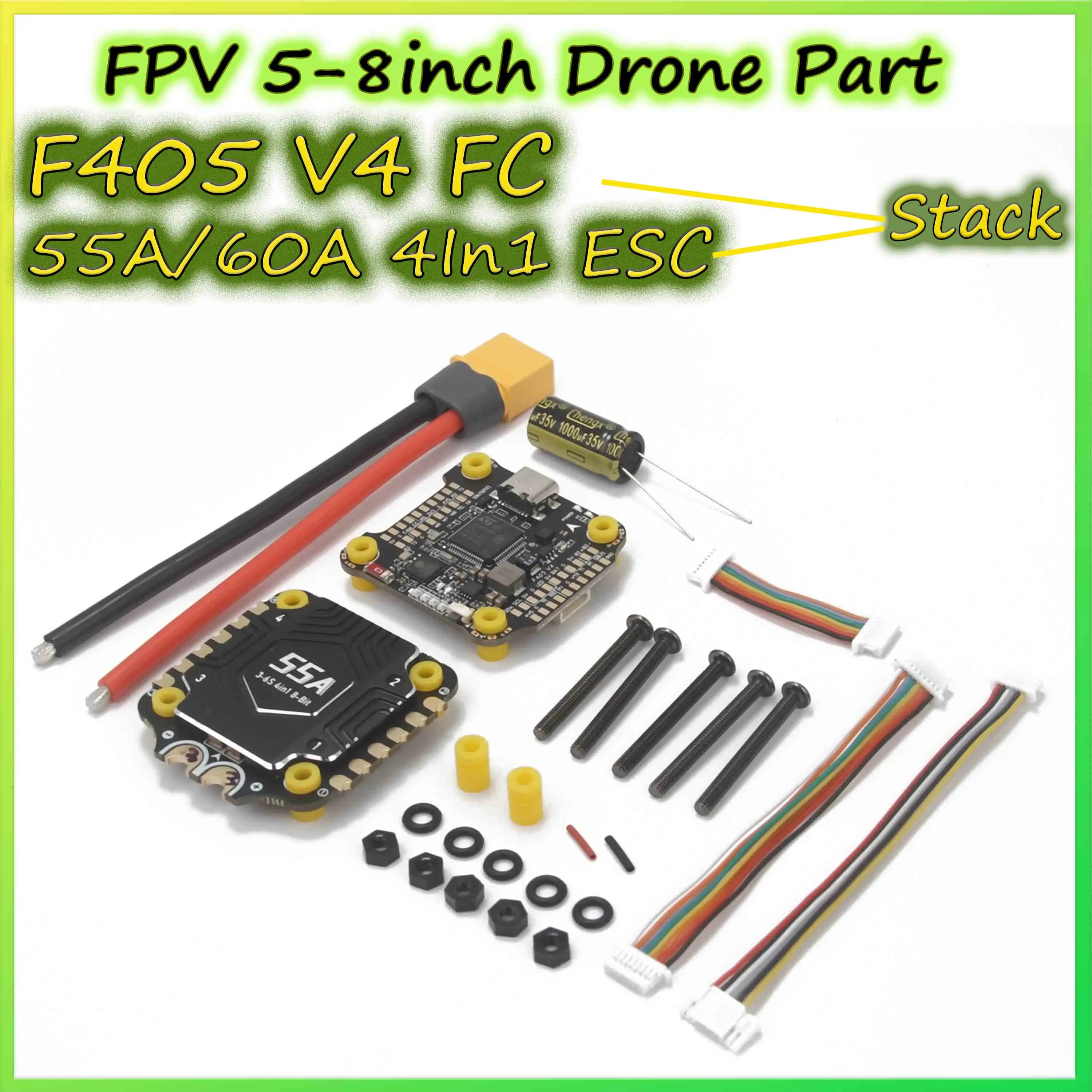 ชุดควบคุมโดรน F405 V4 พร้อม ESC 55/60A