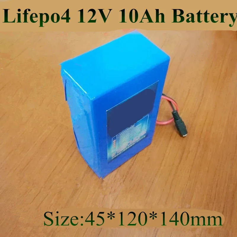 LiFePO4 12.8v 14.6v 12v 10AH con batteria per illuminazione monitor batteria al litio ferro fosfato BMS e batterie 12V 14.6V