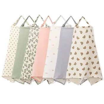 Mother Outing Breastfeeding Cover Cotton Baby Feeding Nursing Covers Adjustable Privacy Breastfeeding Apron Stroller Blanket
