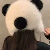 Winter Panda Plush Hat Outdoor Cycling Ear Protection Hats Thickened Warm Hat Casual Fleece Girls Hat Women's Warmth Caps Gifts 6