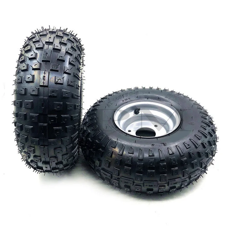 6 Inch Wheel 145/70-6 Tubeless tire 2 Pcs/lot Fit For 50cc 70cc 110cc Small ATV Quad Bike snowplow lawn mower vacuum Tyre Wheels