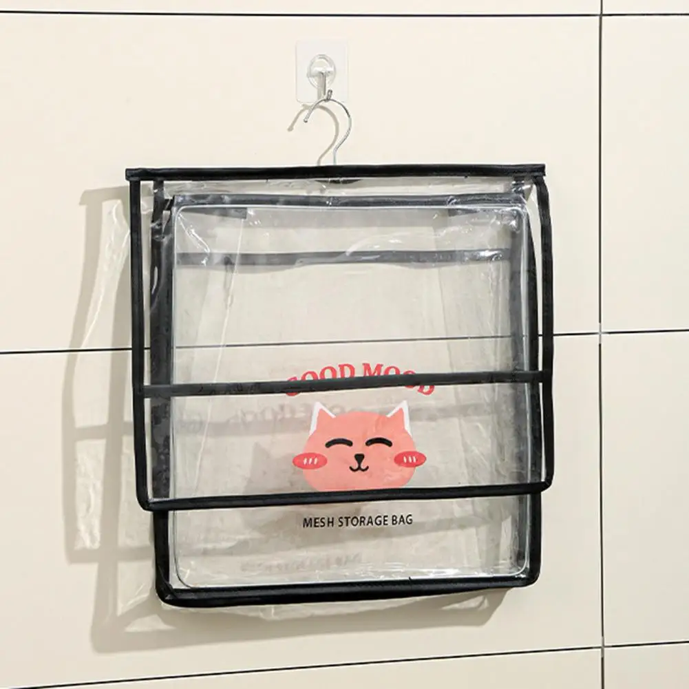 

Shower Caddy with Cell Phone Compartment Transparent Wall Hanging Bathroom Storage Bag with Cellphone Compartment for Clothes