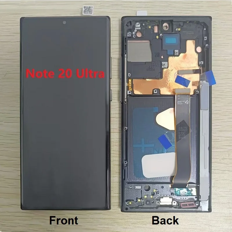 Display LCD Incell per Samsung Galaxy Note 20 Ultra con Digitalizzatore Touch e Cornice, Assemblaggio Pulsanti Laterali, Ricambio