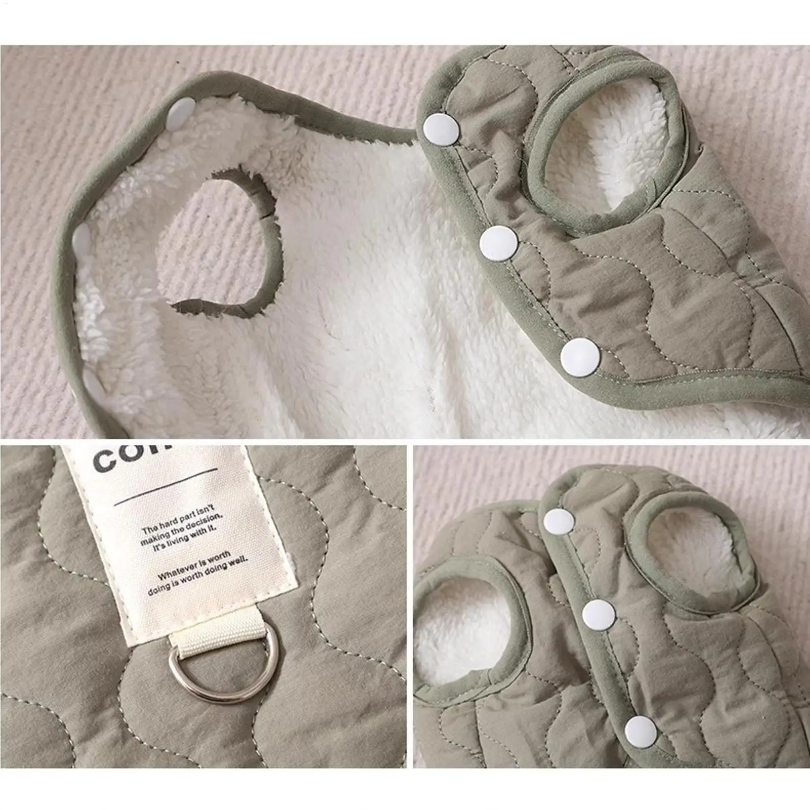 작은 강아지 겨울 자켓 따뜻한 강아지 자켓 내장 하네스 홀 포함 추운 날씨 애완동물 의류 아늑한 눈 조끼 소형견 고양이용