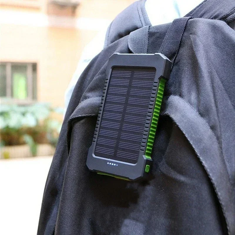 Solar Power Bank 10000mah Portable Waterproof External Battery Powerbank 20000 mah Phone Charger LED PoverBank For iphone huawei 3