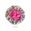 New Satin Bonnet Silk Night Sleeping Cap For Women Curly Braid Hair Multi Style Printing 4