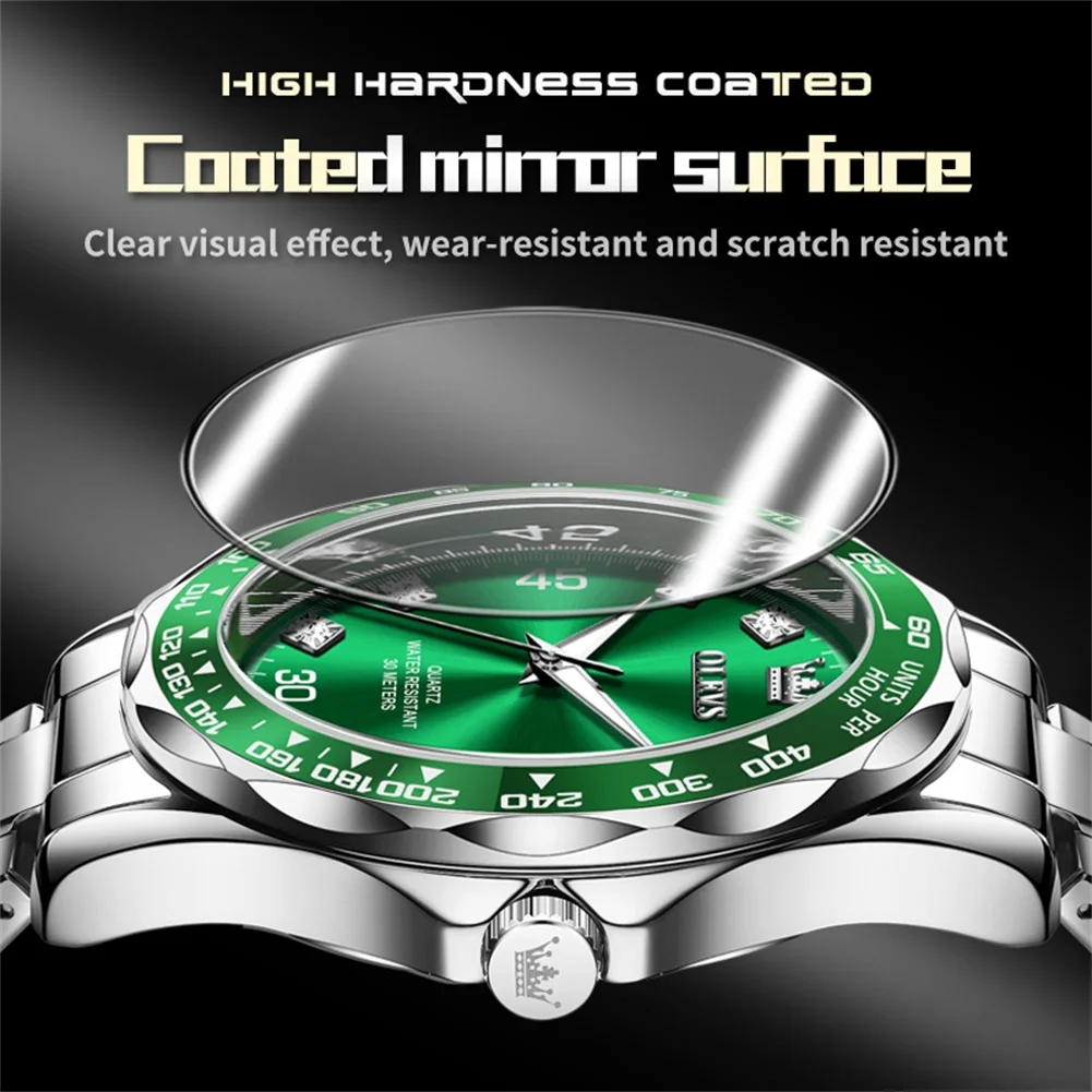 OLEVS Men's Watches Luxury Fashion Trend Chronograph Waterproof Luminous Men Wristwatches Simple Stainless Watch Luxury Business