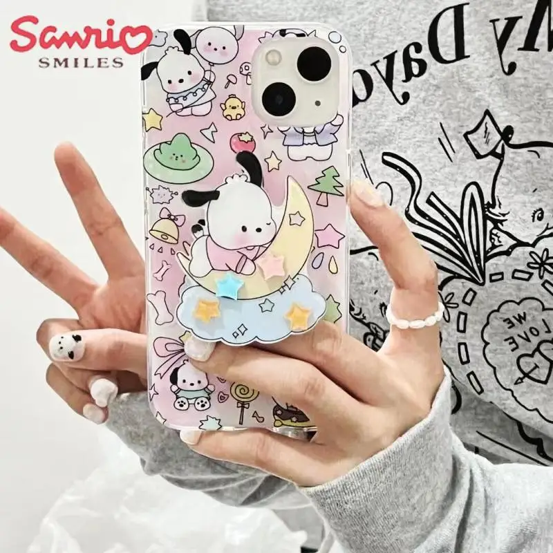 

Kawaii Moon Pochacco Sanrio Phone Case Anime Cute iPhone 14 13 12 11 X Pro Max Plus Phone Case Accessories Gifts Toys for Girls