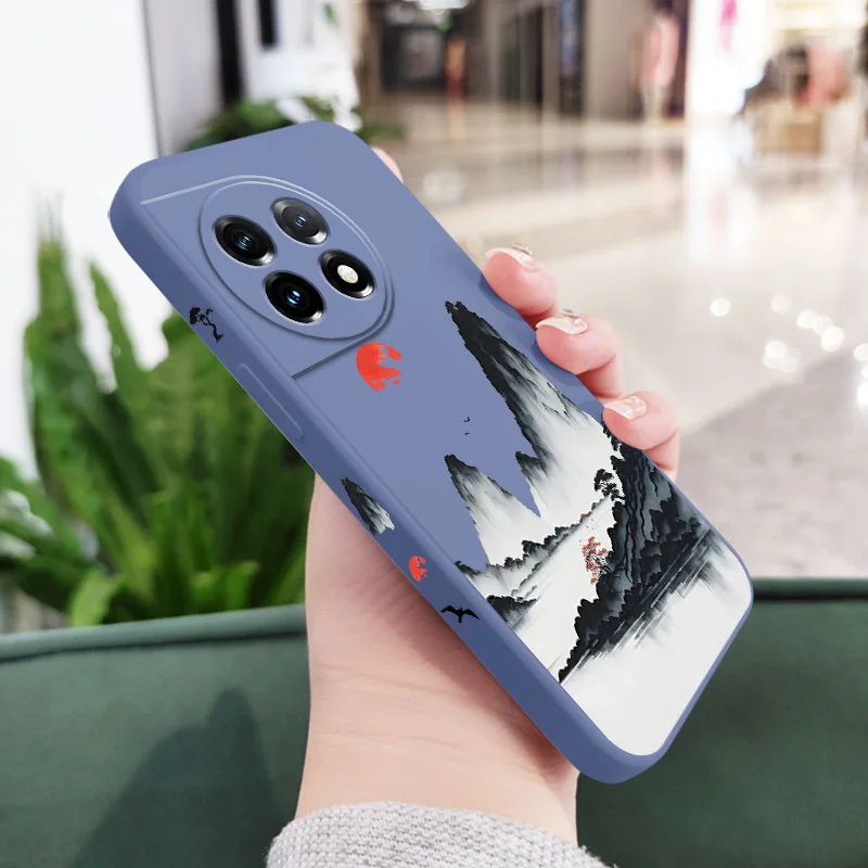 Sunset Red Liquid Silicone Phone Case Cover