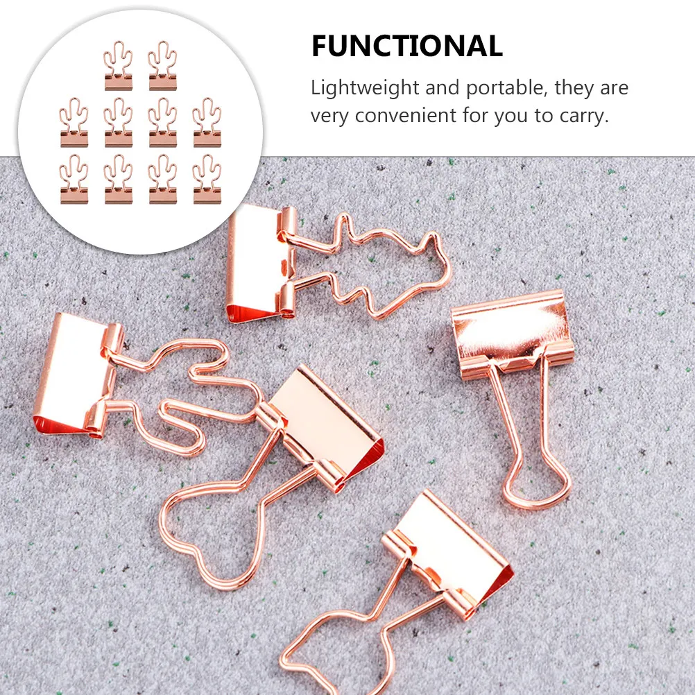 15Pcs 장 바인더 클립 파일 정리용 튼튼한 사무용품 메모 봉투 종이 클립 홀더 책상 정리