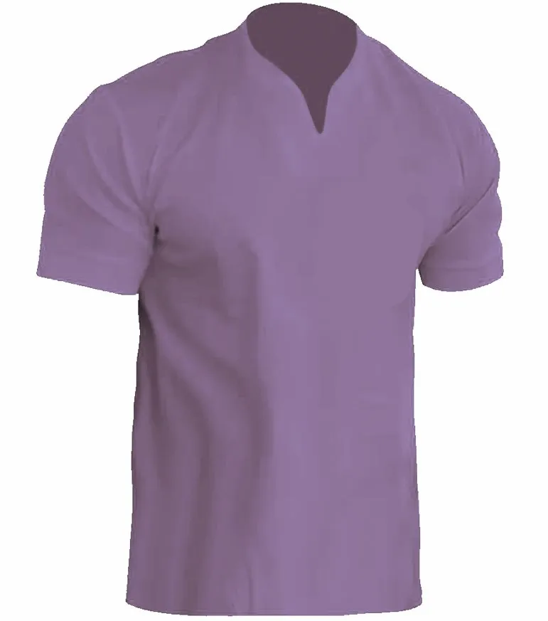 Description Picture 3 of itemMen's Fitness Large Size Sports T-Shirt Elastic Cotton Pocket Short Sleeve Summer V-neck Polo Shirt