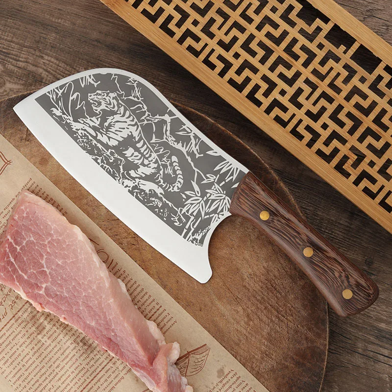 

Кости нож для кухни Прочный острый кованый нож молоток из нержавеющей стали Chef' измельчитель кухонные ножи деревянный мясорезка мясник