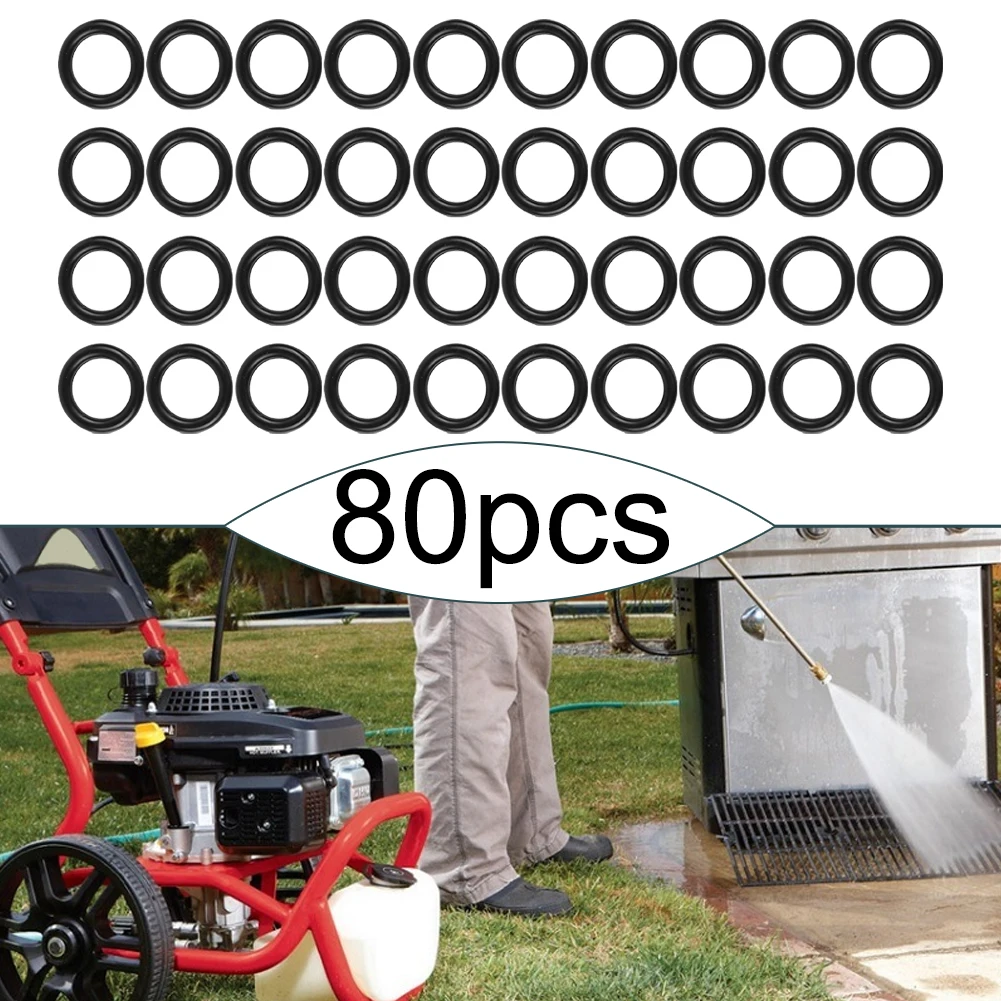 

80Pcs/Set 1/4 M22 3/8 O-Rings High Pressure Seal For Pressure Washer Hose Quick Disconnect Connector Tools Accessories