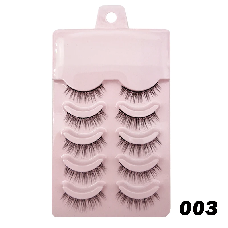 DINGSEN Neue Manga-Wimpern 5 Paar Natürliche Wimpern Faux Mink Falsche Wimpern Anime-Wimpern Weiche Faux Cils Wimpern für den Alltag und Dating – Detail 17