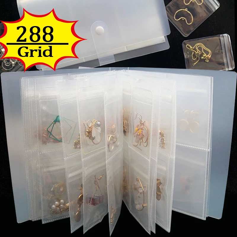 Transparent Jewelry Storage Albums Desktop Drawer Organizer Boxes Necklace Bracelet Ring Book Holder Jewelry Anti-oxidation Bag transparent jewelry storage book necklace earring anti oxidation display case desktop drawer ring holder packaging box bags