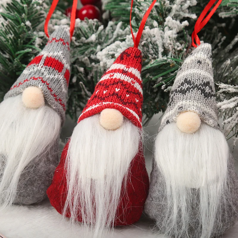 Red Hat Gnome Santa Christmas Decorations for Home