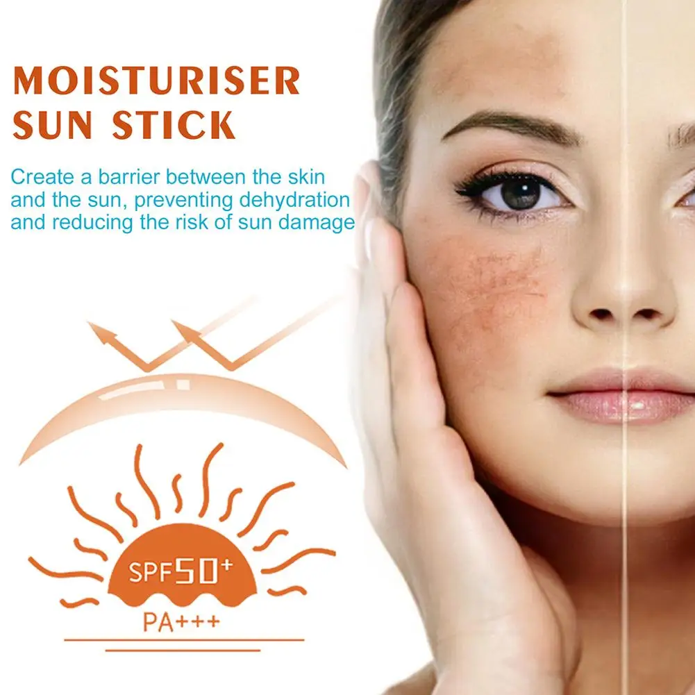 Sunscreen Isolation Cream Sunblock Stick with SPF 50 Moisturizing Brightening Concealing for Body Skin Protection for Body Skin