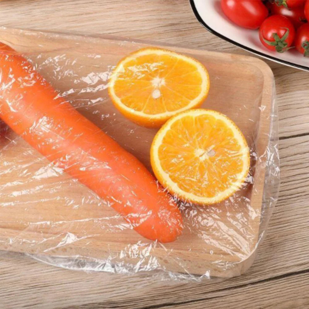 Description Picture 5 of item100Pcs Disposable Food Storage Cover Bags, Plastic Wrap, Elastic Food Lids, Kitchen Fresh-keeping Bag For Bowls Cups Plates