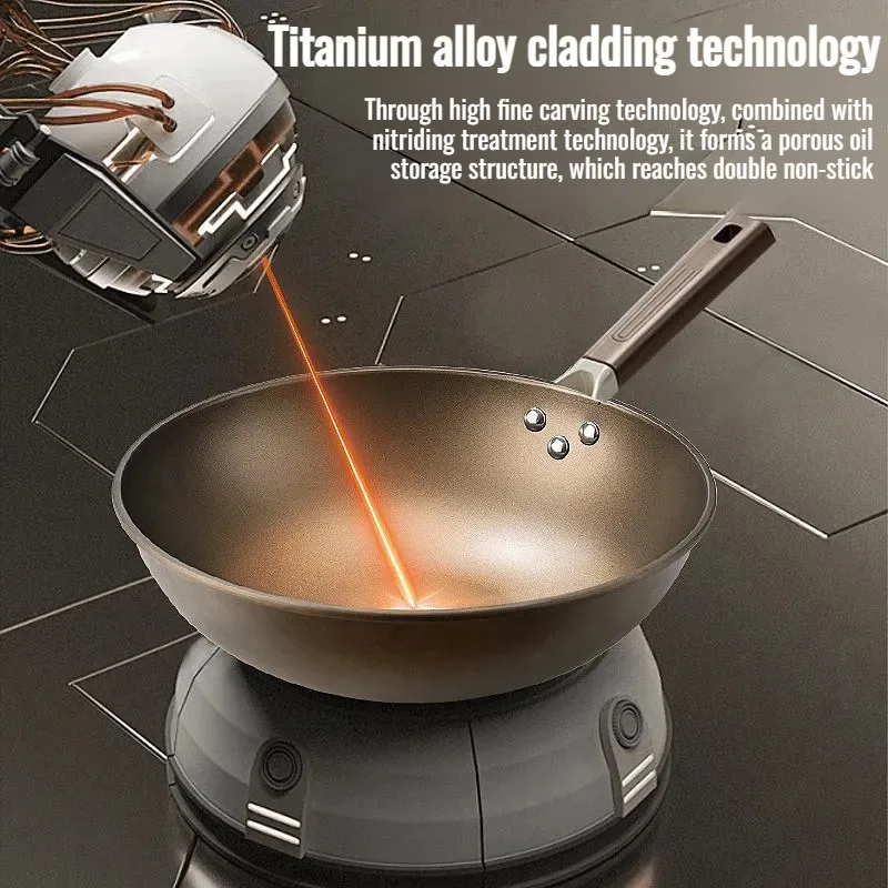 Frying Pan Double-Sided Titanium Coated Non-Stick