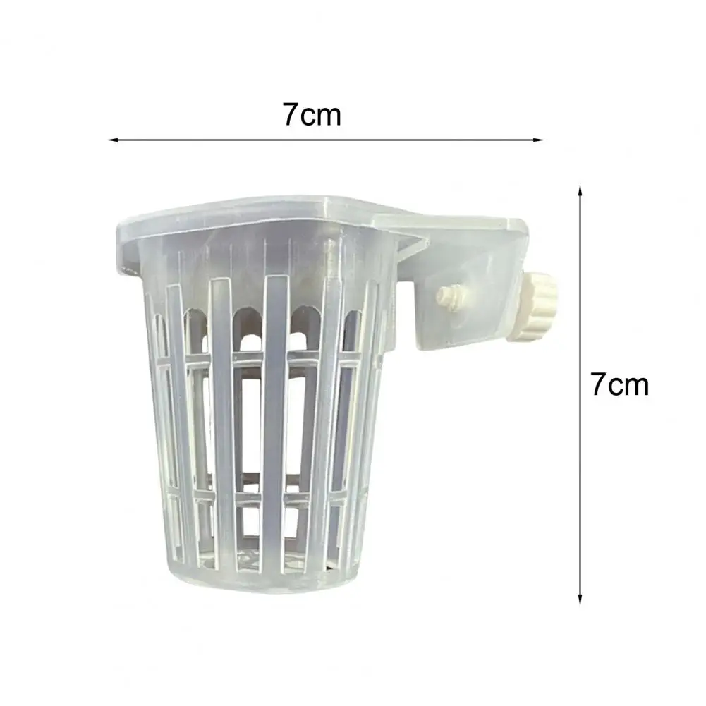 2Pcs Wall-Mounted Aquarium Plant Holder Aquatic Plant Hanger Fish Tank Basket Rack Hydroponic Plants Stand Decor Plastic Planter