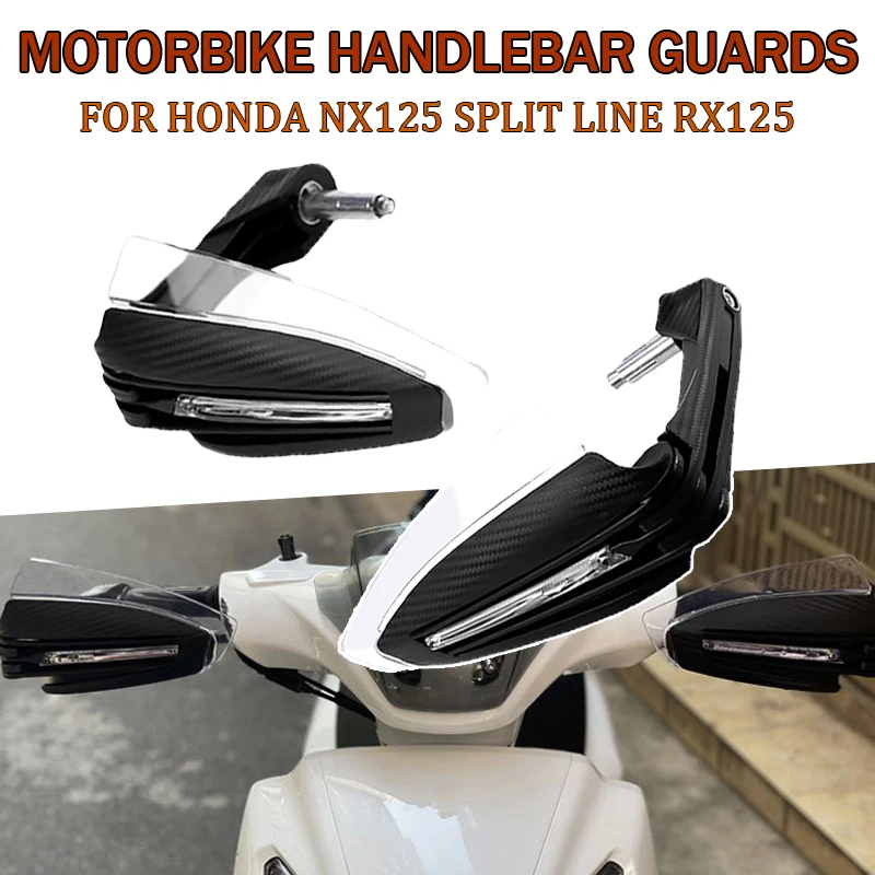For Honda NX125 Split Line RX125 Motorcycle Handler Handlers Cover with Light Waterproof Anti fall And Windproof Protector