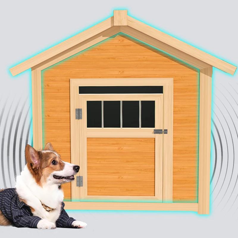 

Wood Beds Accessories Dog House Outdoor Fence Large Cages Playpens Dog House Home Villa Jaula Para Perros Dog Furniture Fg24