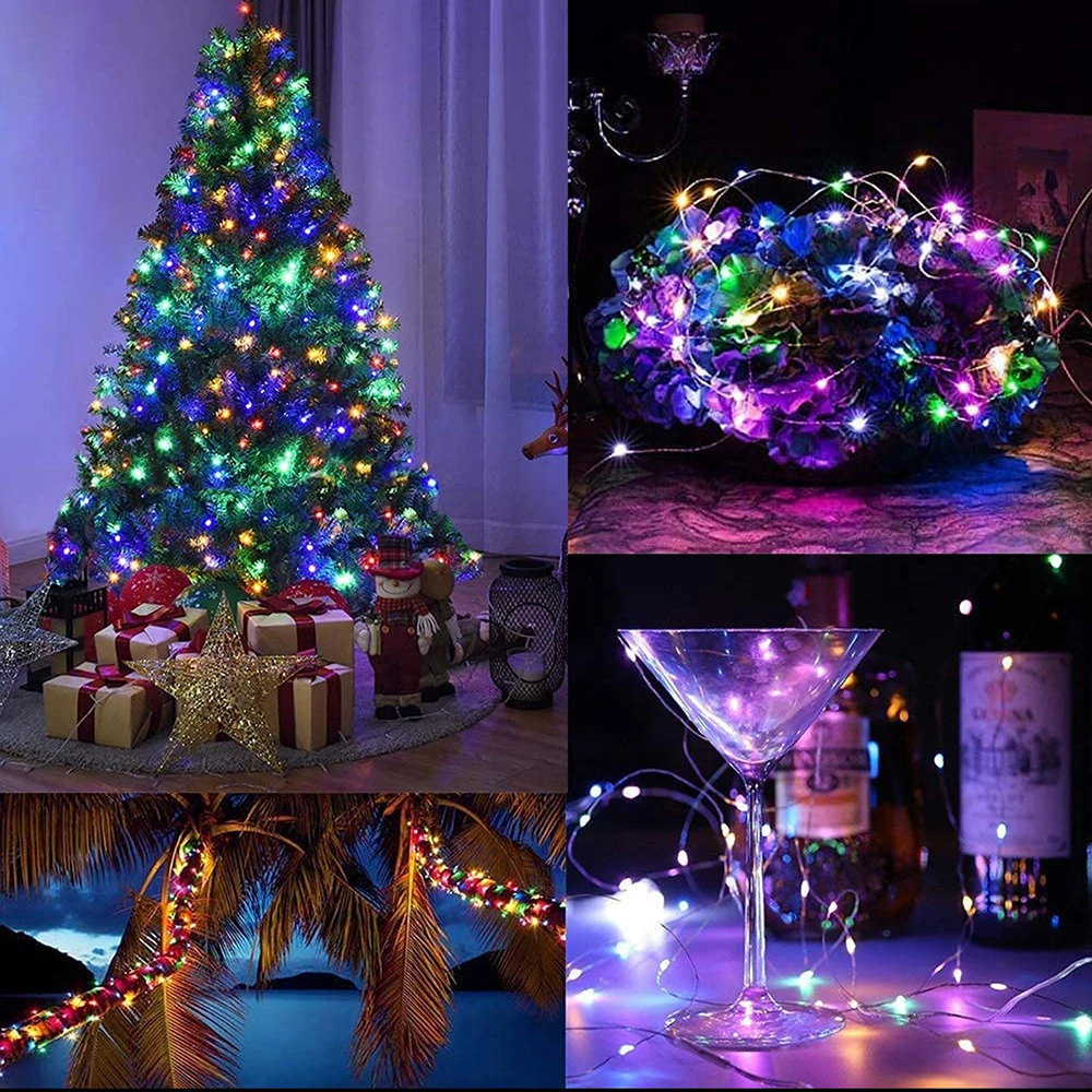 LED Fairy String Lights Waterproof Outdoor Garland Solar Power Holiday Christmas Lamp For Garden Party Tree Decoration 6