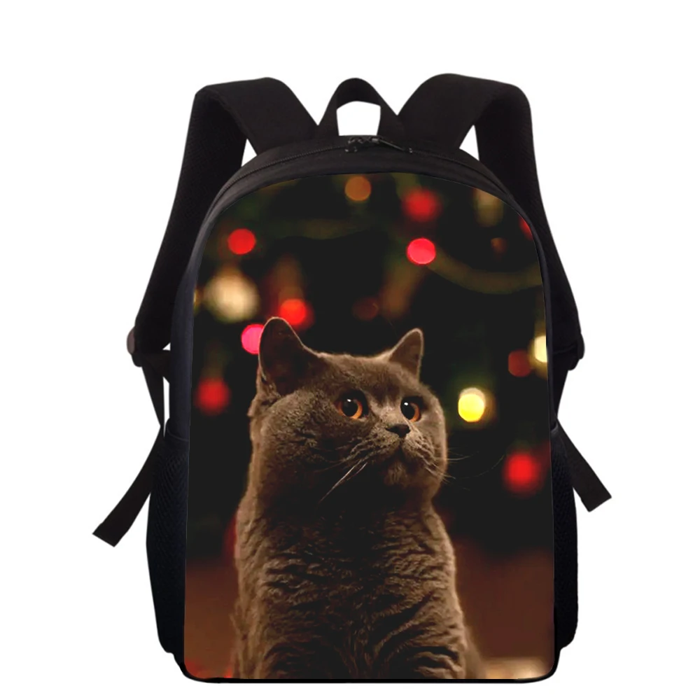 British shorthair cat 15” 3D Print Kids Backpack Primary School Bags for Boys Girls Back Pack Students School Book Bags