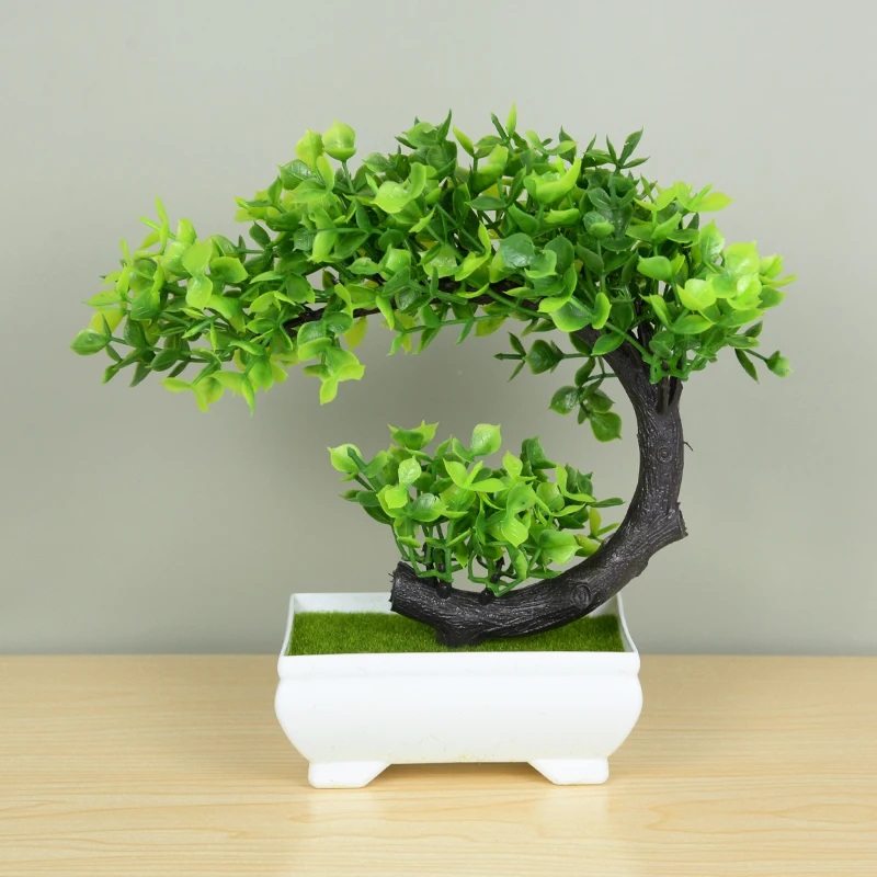 Piante artificiali in vaso verde Bonsai piccolo albero erba piante vaso  ornamento fiori finti per la decorazione del giardino di casa festa di  nozze - AliExpress