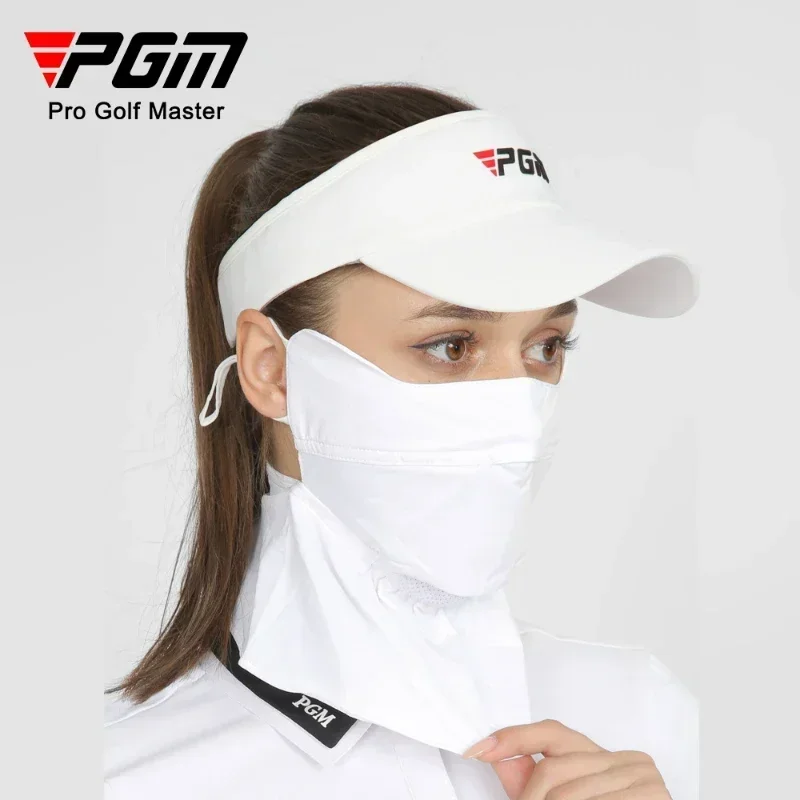 PGM Golf Women Sun Mask Ladies Sunscreen Breathable Outdoor Mask White KOZ006