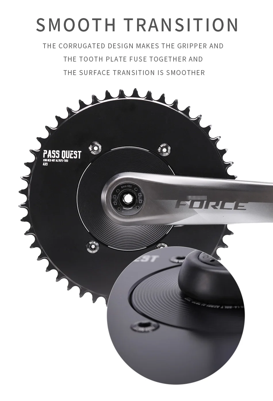 カーボンチェーンリング 54/40 EASTON 4arm 110PCD付き X-Ring ROAD Al