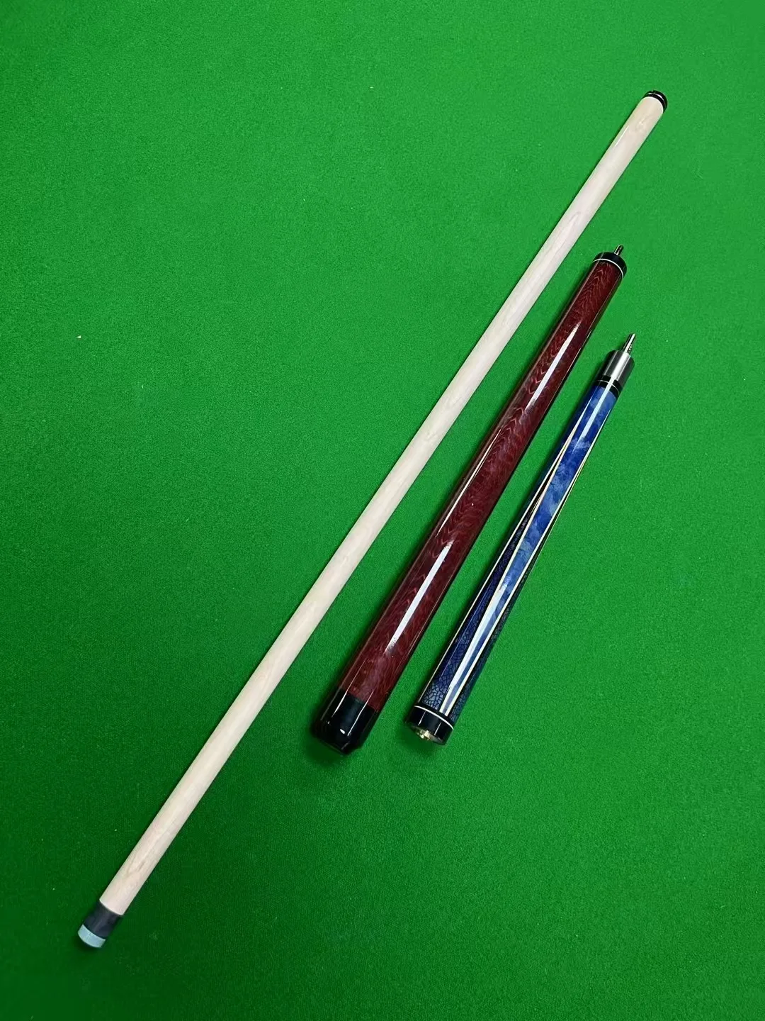 13.5mm Maple Wood 3-Piece Pounch Break Jump Pool Billiard Cue Stick for Pool Game Adult Starters woman man