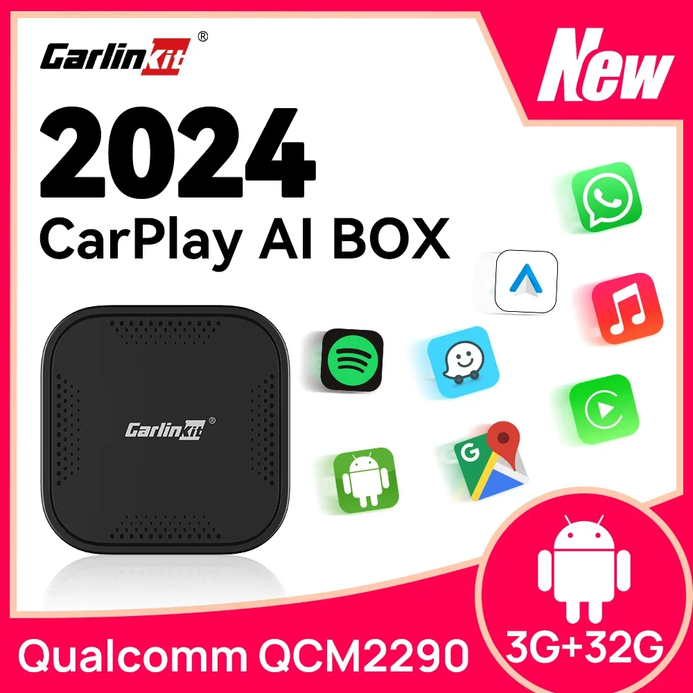 iBox Pro CarlinKit Mini CarPlay Ai Box Qualcomm QCM2290 3G + 32G Draadloze Android Auto CarPlay Dongle voor Netflix IPTV Smart TV Box