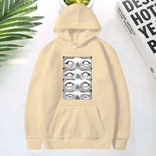 

2022 Fashion Brand Men's Hoodies Pullover Junji Ito Print Pockets Drawstring Sweatshirt Long Sleeve Casual Autumn Pullovers