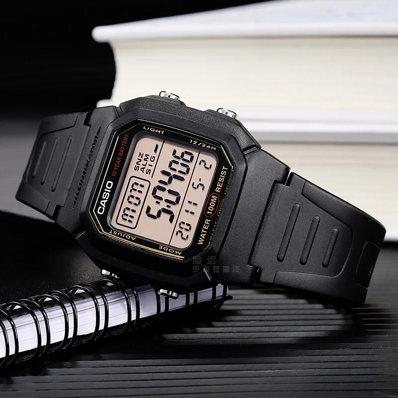 CASIO 800H/96H Men's Watch Series Square High Definition Digital Display Sports Multifunctional Watch Electronic Watch