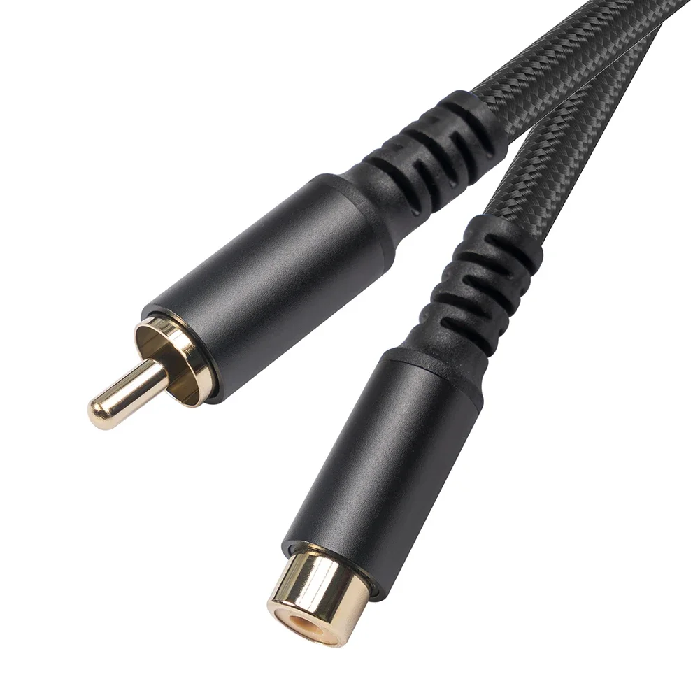 1.8M 3M 6M RCA Male to Female Audio Extension Cable Audio Video Extension Cord for Connecting Game Console Subwoofer Speaker