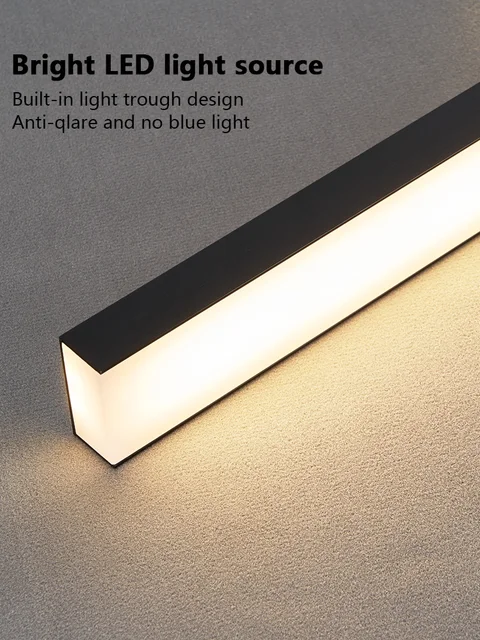 Lámpara lineal moderna LED lapms iluminación de suspensión de techo luces de comedor adecuadas para restaurante cocina isla Bar 5