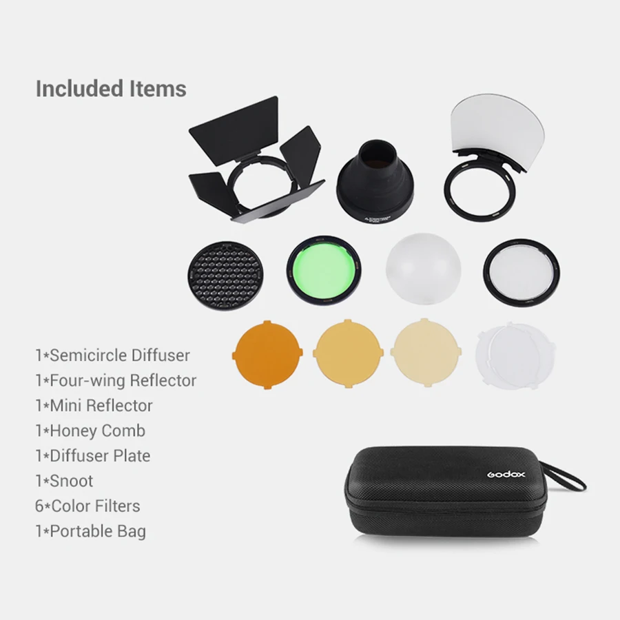 X H1 Grip|godox Ak-r1 Flash Head Accessory Kit - Barn Door, Snoot 