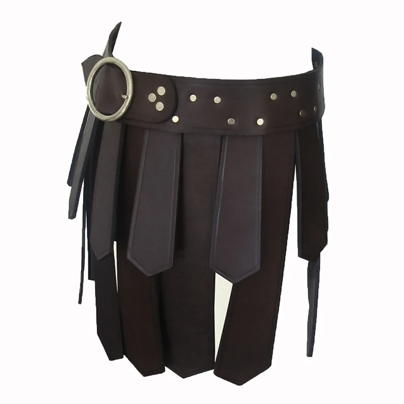 Ancient Roman Dress Legion Gladiator Battle Belt Skirt Men Women Steampunk PU Leather Armor Medieval Greek LARP Party Cosplay leather belt halloween costume prop