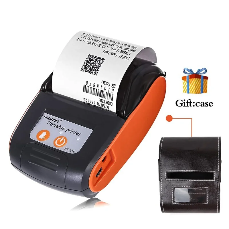 58mm Bluetooth Thermal Printer Mini Wireless Barcode Ticket Printer for Windows Android IOS POS Terminal niimbot b21 thermal wireless label printer sticker mini barcode bluetooth protable pocket bar code price tag