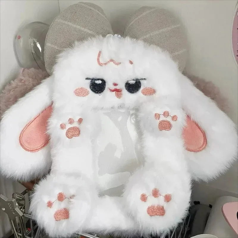 Plush Card Photo Cute with Keychain Cartoon Cover ID Card Bank Credit Card Protection Fun, Convenient and Practical Student