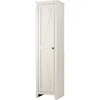 Tall Storage Cabinet Free Standing Floor Storage Tower with Four Shelves and Single Door, for Living Room, Bathroom 1