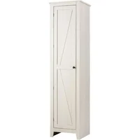 Tall Storage Cabinet Free Standing Floor Storage Tower with Four Shelves and Single Door, for Living Room, Bathroom 1