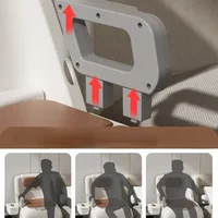 Luxury Portable Toilet Chair, Movable Elderly Commode, Disabled Pregnancy Seat, High-Grade Comfort, with Backrest 2