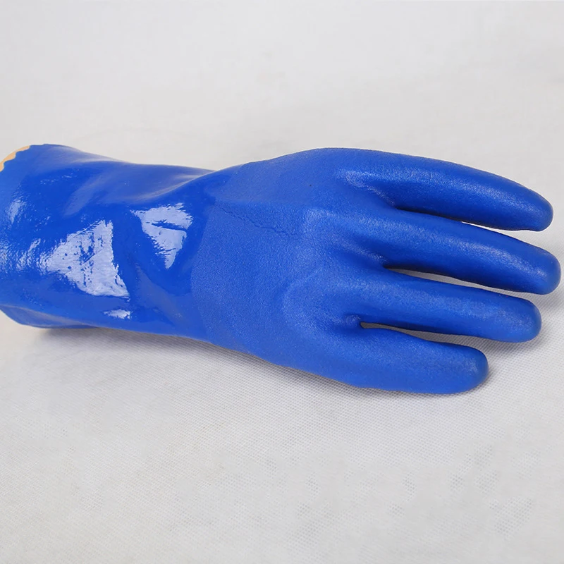 PVC Industrial Rubber Gloves Anti Slip Thickening Anti Corrosion Chemical Wear-resistant Waterproof Labor Protection Gloves Waterproof Gloves Rubber Gloves Disposable Pvc Gloves