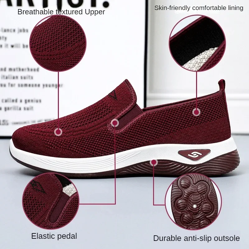 2024 Spring New Women's Cloth Shoes High Quality Women's Sports Flats Loafers Plus Size Walking Flats Women's 5